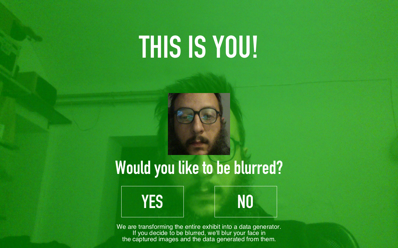 Persona Non Data, the terms of service, implemented through facial recognition Persona Non Data, the terms of service, implemented through facial recognition