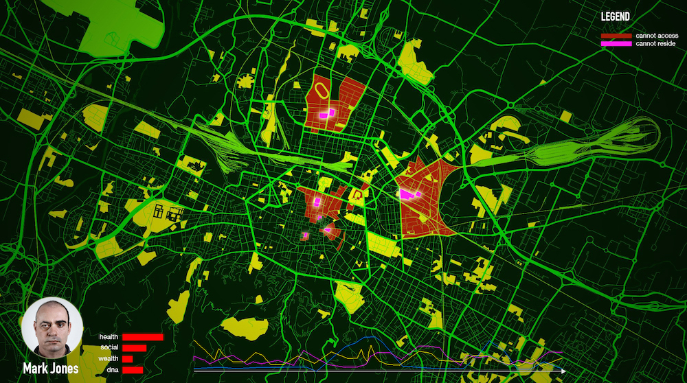 Constrained Cities echo chambers in the physical space of the city