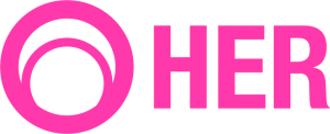 HER logo, big, pink